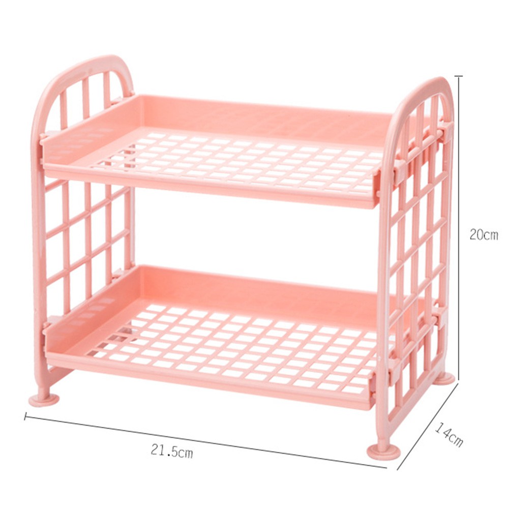 ins Kệ nhựa hai tầng, tiện lợi để đồ theo phong cách Hàn Quốc
