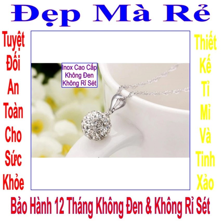 Dây chuyền nữ có mặt trái châu kiểu dây xoắn - DCNU00200T030059 (Trắng)