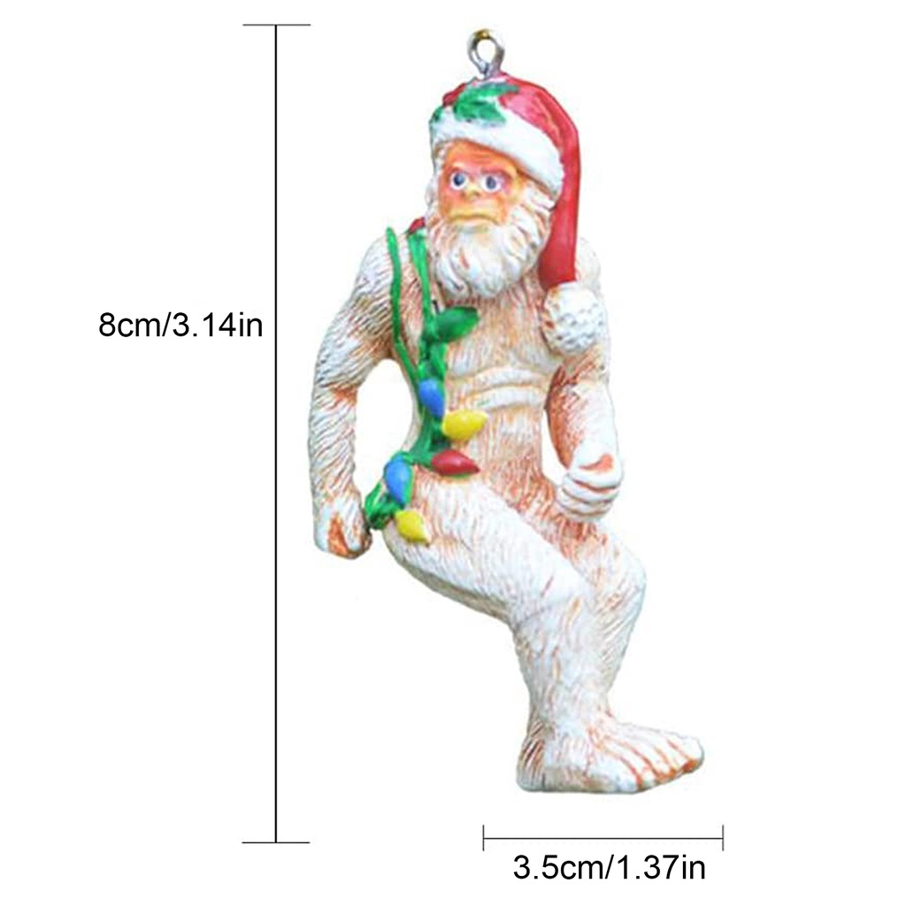 hongkangda Tree Hanging Decorations Crafts Resin Ornament Pendant Polyresin Full Color Home Living Room Santa Claus Christmas 3 Inch Ornaments