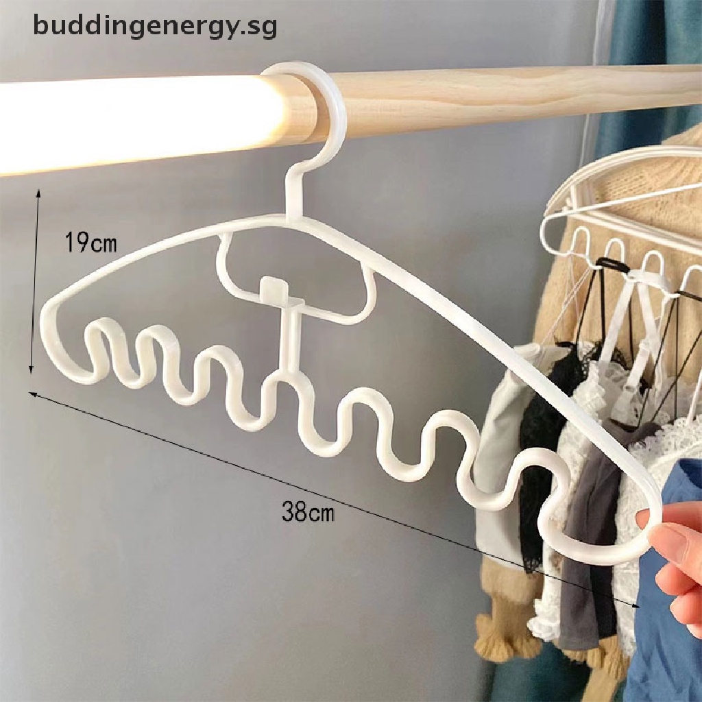 {BUDDI} Giá Phơi Quần Áo Nhiều Cổng Sóng Bằng Nhựa {BUDDI}