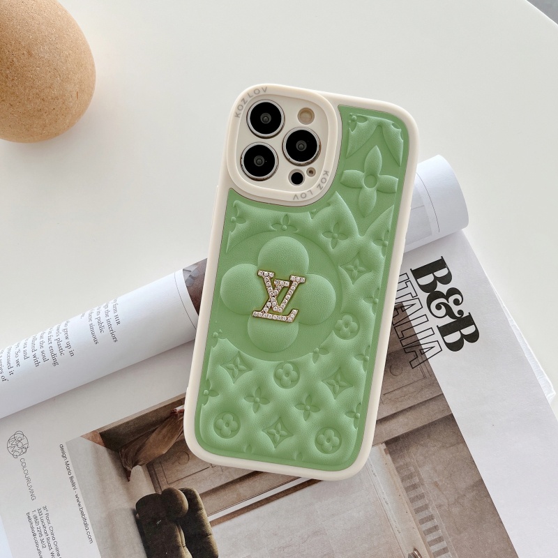 Ốp Điện Thoại Chống Sốc Màu Kẹo Ngọt In Logo LVy Cho iPhone 14 13 12 11 Pro Max XS XR X 8 7 6 6S Plus + SE 2020