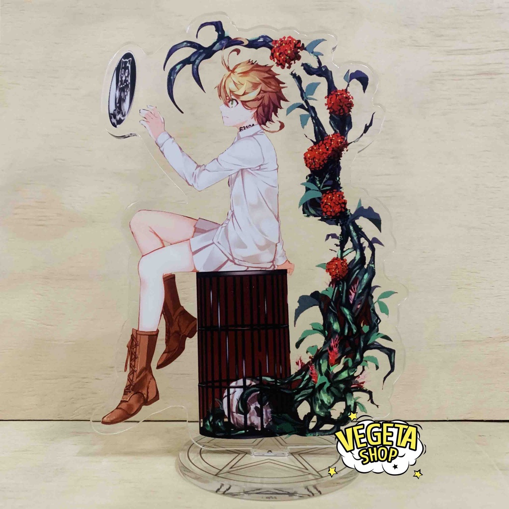 Mô Hình Tượng Standee Acrylic Mica 2 mặt - Miền đất hứa The Promised Neverland - Normal Emma Ray Isabella - 16cm