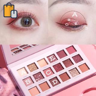 (Hàng Mới Về) Bảng Phấn Mắt 18 Màu Lấp Lánh Chống Thấm Nước Lâu Trôi