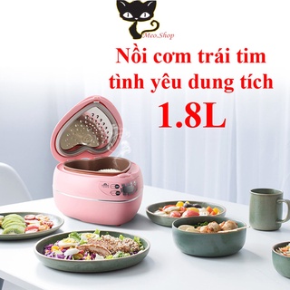 Nồi Cơm Điện 1.8l Công Suất 600W Thiết Kế Thông Minh, Nhỏ Gọn. Nồi Cơm Điện Trái Tim Nhập Khẩu Dẽ Thương