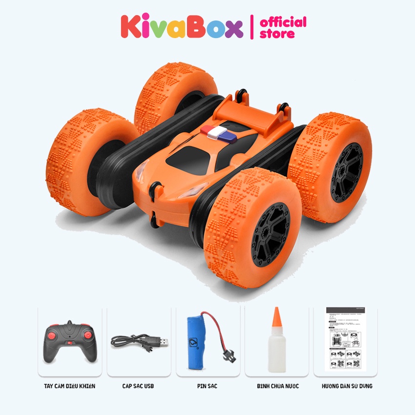 Ô tô điều khiển từ xa Kivabox , xoay 360 độ, phun sương nhiều màu sắc Kivabox