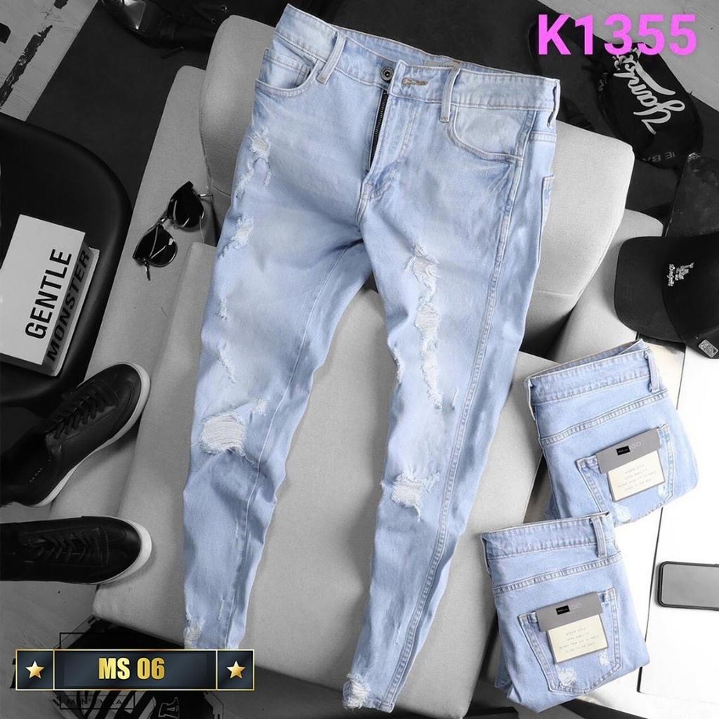 Quần jean nam xám trơn không rách gối chất bò cao cấp co dãn 4 chiều đẹp from dáng rin skinny YuMy JM30