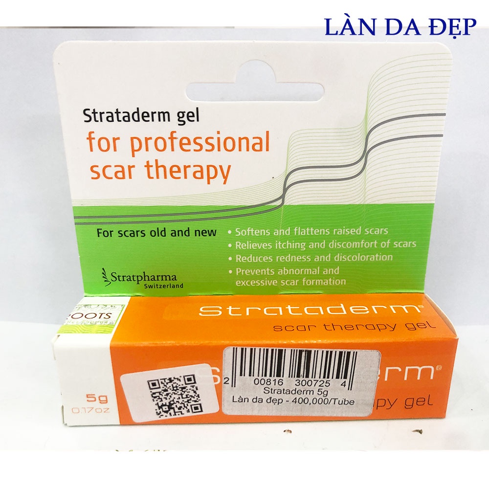 Gel mờ sẹo Stratpharma Strataderm mờ sẹo giảm thâm phục hồi da tuýp 5g đến 20g