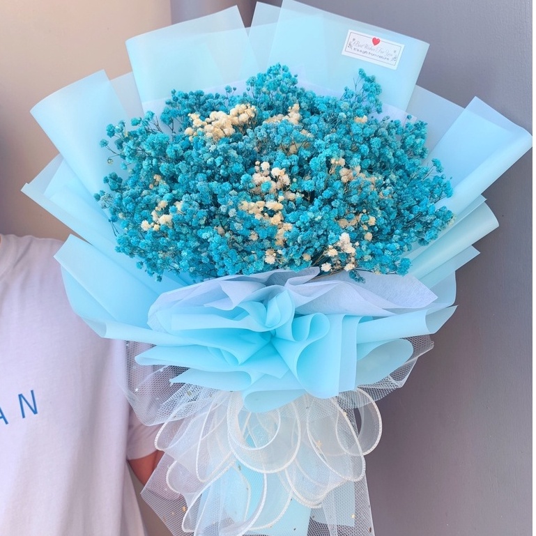 Bó hoa baby khô size vừa quà tặng hoa khô siêu đẹp