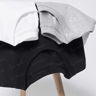 Áo Thun Trơn Đen Trắng Unisex Basic Vải Cotton Thời Trang Cho Nam Nữ - La mode