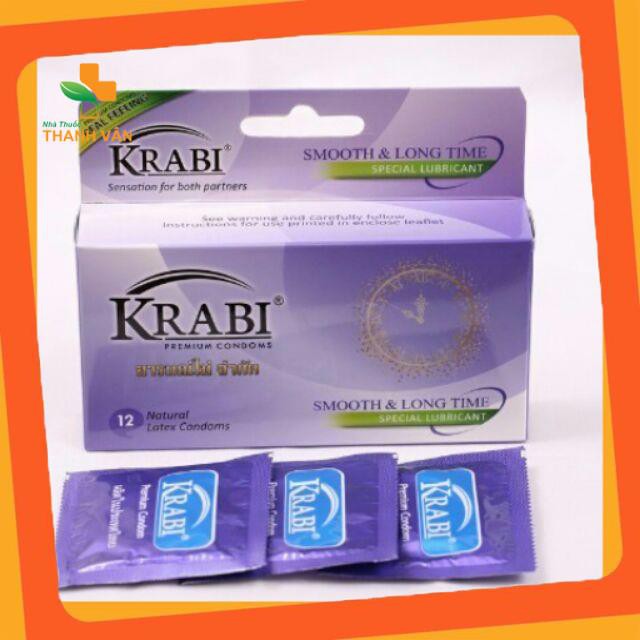 Bao cao su Krabi nhập khẩu chính hãng Thái Lan siêu mỏng ,kéo dài