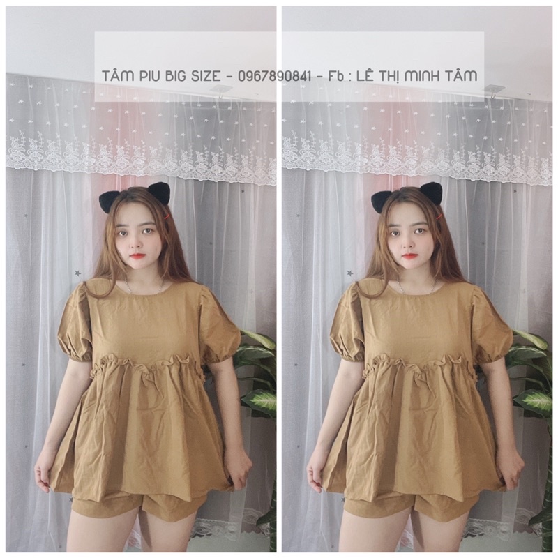 Set peplum bigsize TP 𝐇𝐈̀𝐍𝐇 𝐓𝐇𝐀̣̂𝐓 set bèo ngực bigsize (có size)🥰🥰🥰
