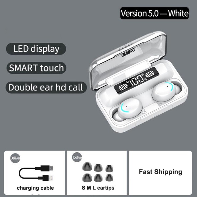 Dllencase Tai Nghe Nhét Tai Không Dây F9-5C TWS 5.0 8D Âm Thanh Nổi Tích Hợp Micro Tiện Dụng