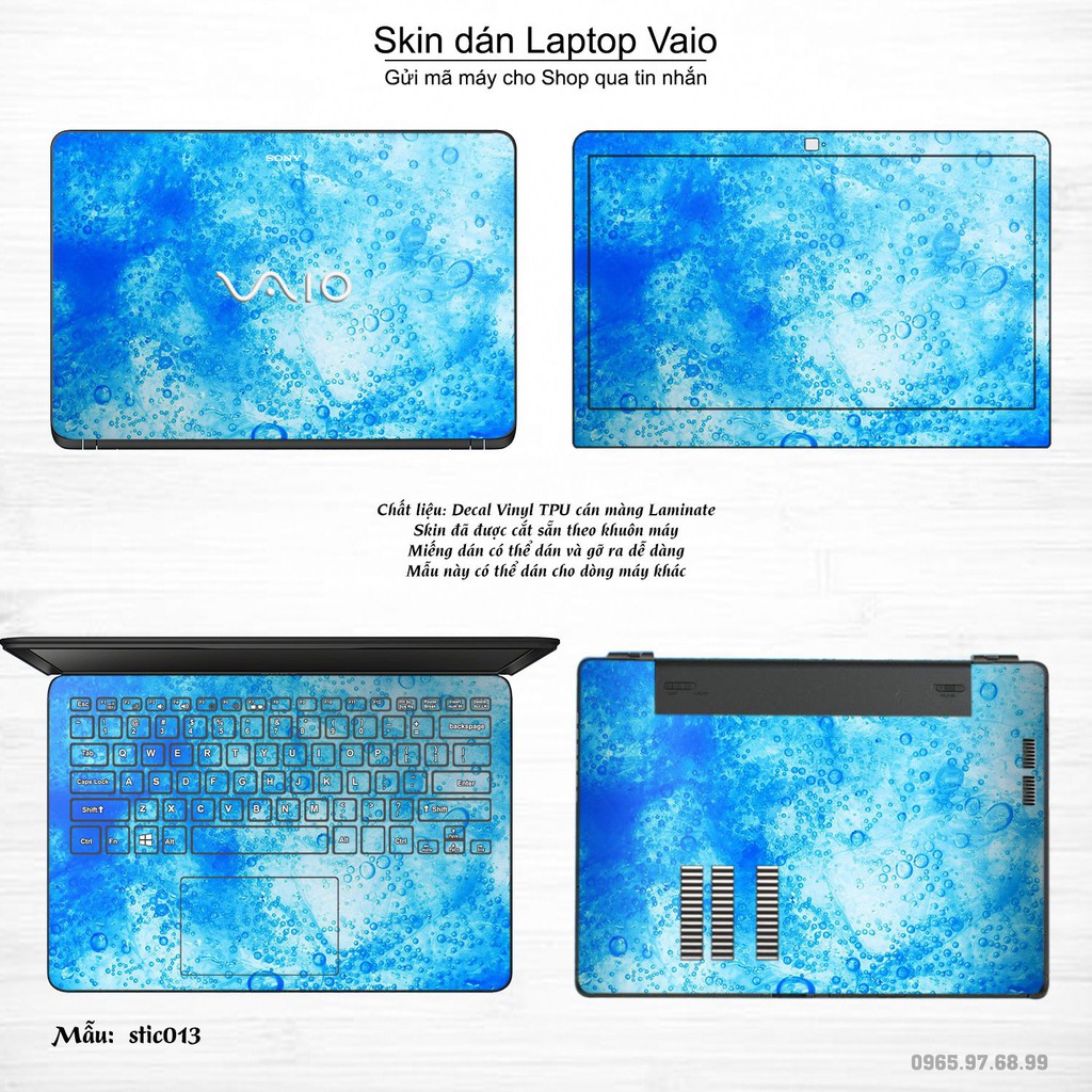 Skin dán Laptop Sony Vaio in hình Hoa văn sticker nhiều mẫu 3 (inbox mã máy cho Shop)