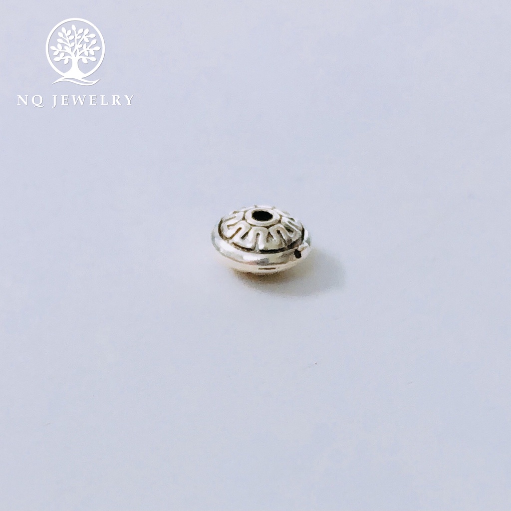 Combo 5 charm bạc chặn hạt hình có họa tiết 6mm - NQ Jewelry