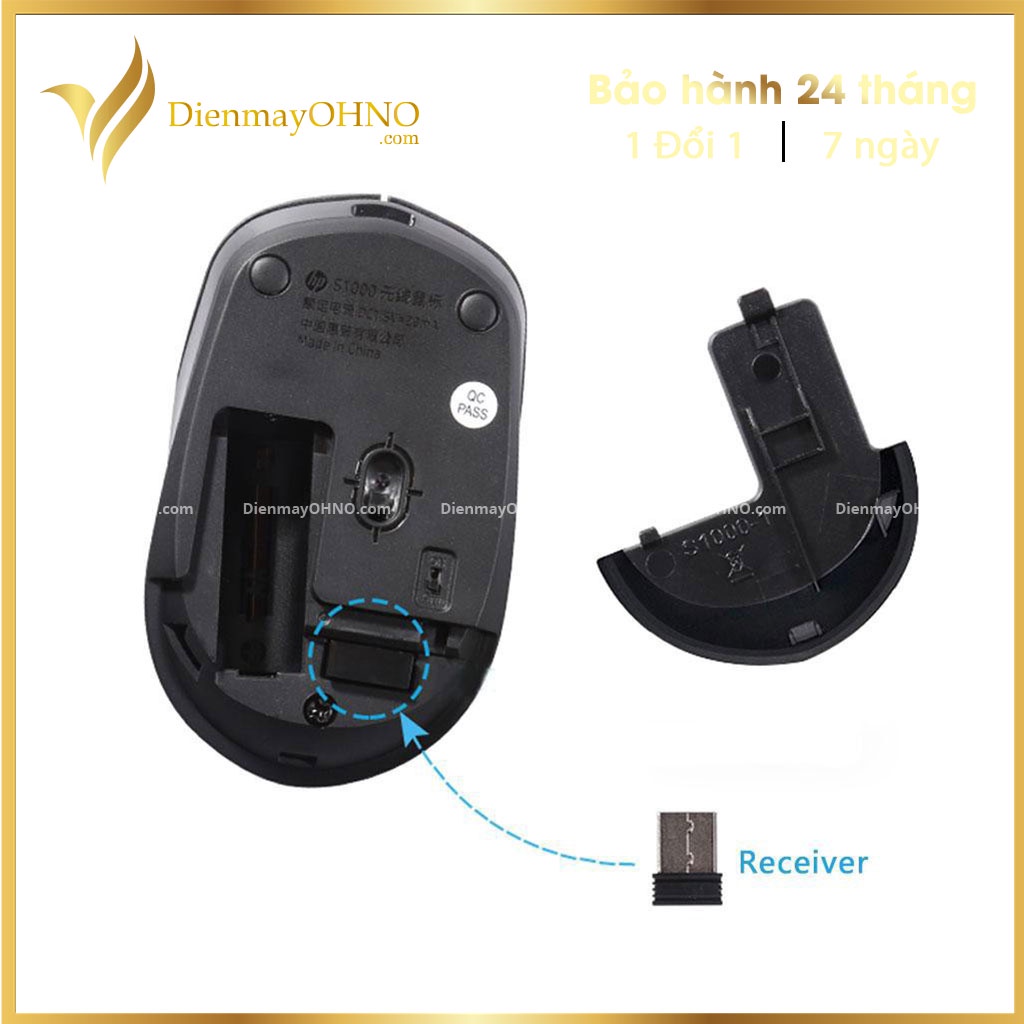 Chuột Không Dây HP S1000 Plus Chuột Máy Tính Không Dây Wireless Chuột K Ko Dây HP