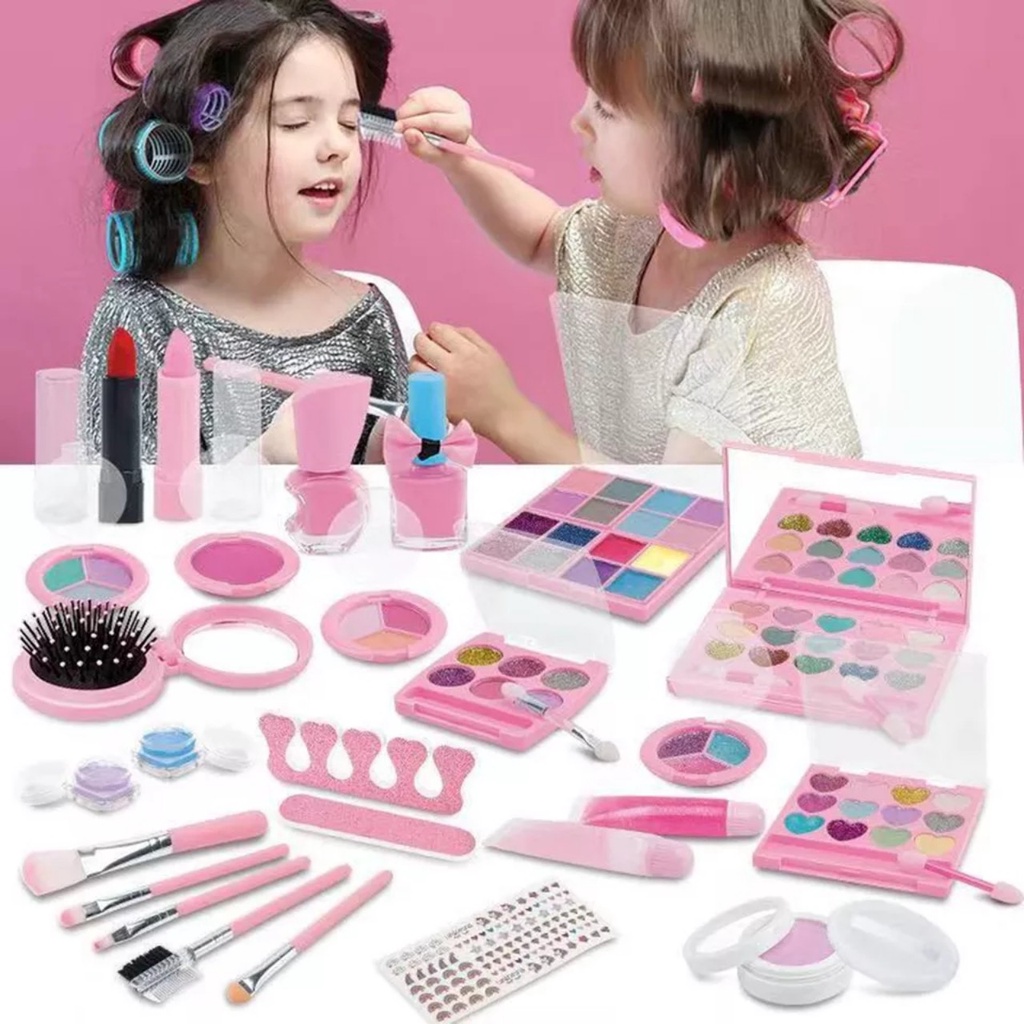 Đồ Chơi Trang Điểm Cho Bé Gái, Cốp Trang Điểm Làm Móng Make Up Nail Thật An Toàn Cho Bé Dễ Dàng Làm Sạch Với Nước