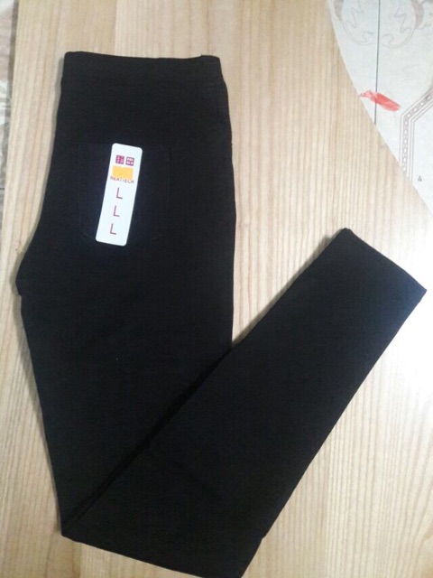 Quần legging ôm sát 𝑭𝒓𝒆𝒆𝒔𝒉𝒊𝒑Quần lengging Heat có khuy cotton dày dặn