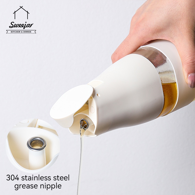 Bình đựng dầu ăn/ giấm SWEEJAR bằng thủy tinh nắp lật tự động dung tích 500ml