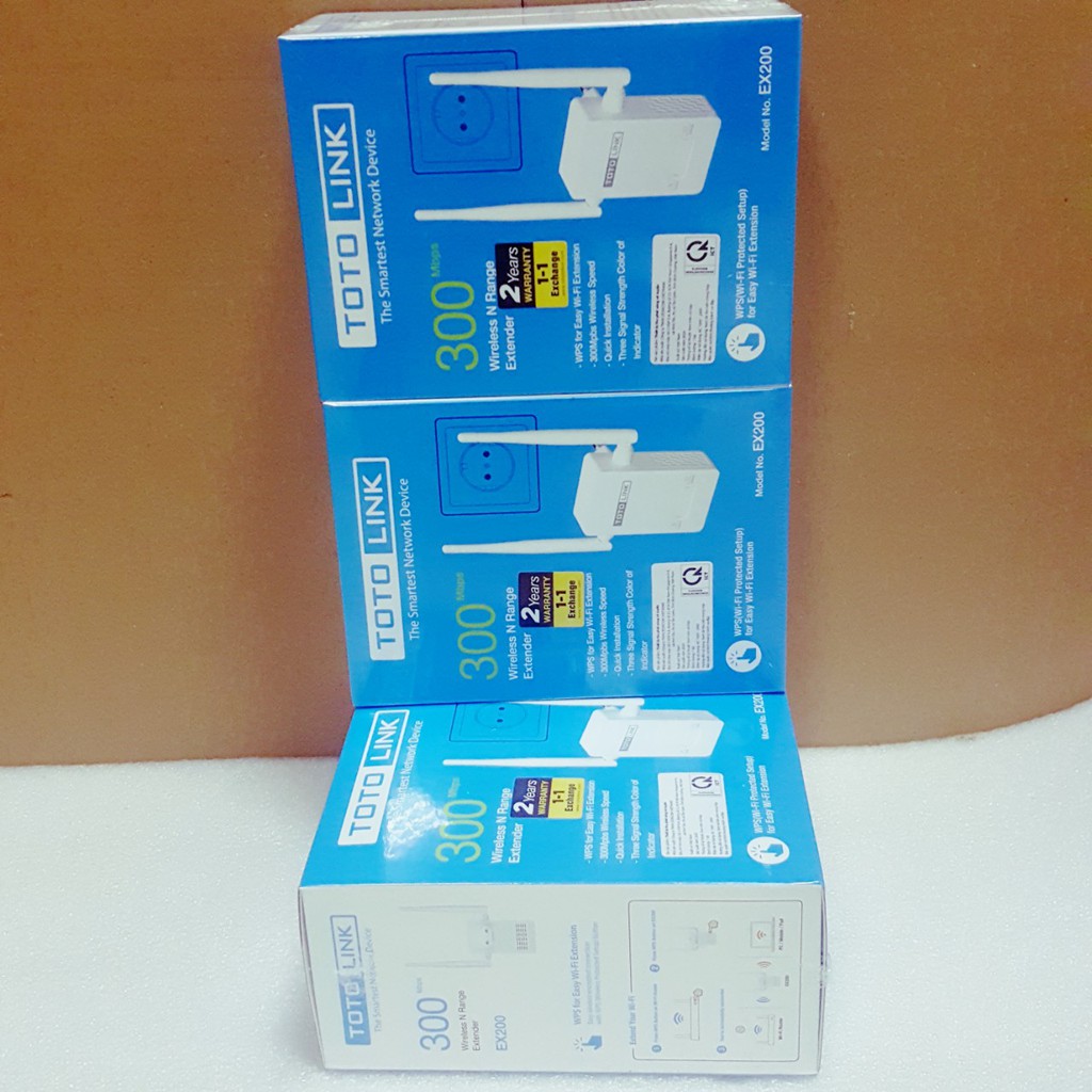 Bộ Mở Rộng Sóng Wifi Totolink EX200 Chuẩn N Tốc Độ 300Mbps - Hàng Chính Hãng