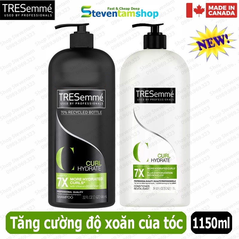 Dầu gội, xả TREsemme 1150ml tăng cường độ xoăn của tóc