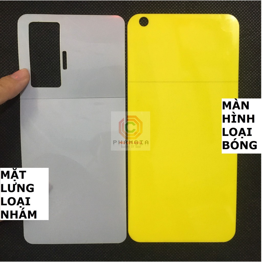 Dán PPF bóng, nhám cho Vivo X50/X50 pro màn hình, mặt lưng, full lưng viền siêu bảo vệ