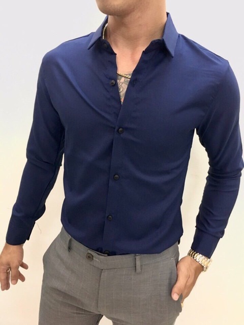 SƠ MI NAM TRƠN LỤA CAM KẾT HÌNH SHOP TỰ CHỤP | BigBuy360 - bigbuy360.vn