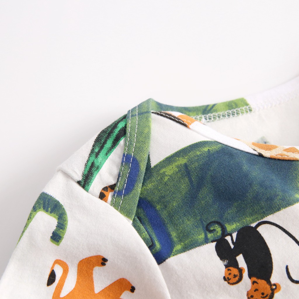 Sanlutoz Sơ sinh Thời trang Bông Tay áo dài Đứa bé Áo liền quần