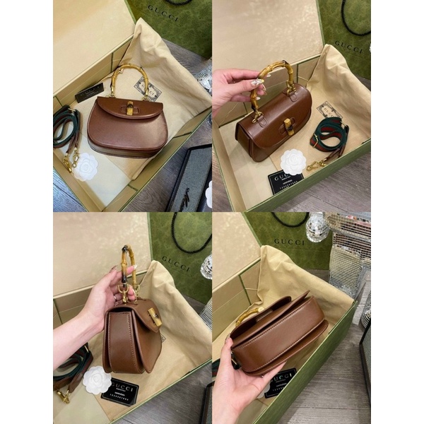 sale Túi xách nữ cầm tay đeo chéo G/C quai trúc size 21