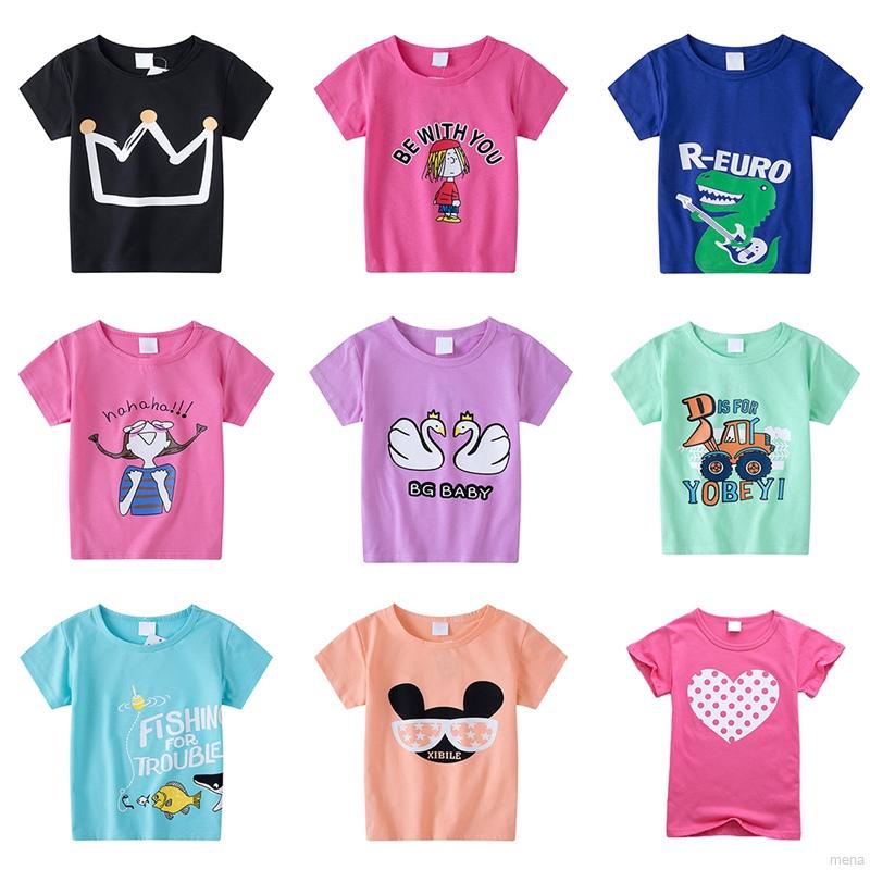 Áo thun in họa tiết hoạt hình dễ thương cho bé