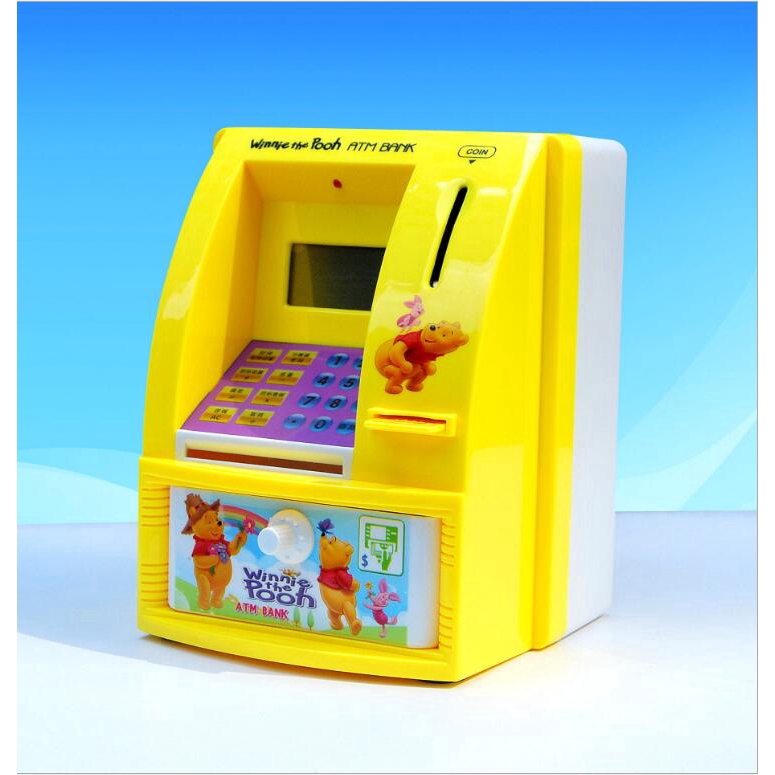 Ống Heo Tiết Kiệm Hình Máy Atm Hình Hello Kitty Có Màn Hình Kỹ Thuật Số