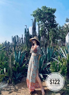 Bigsize Set thổ cẩm xanh S122