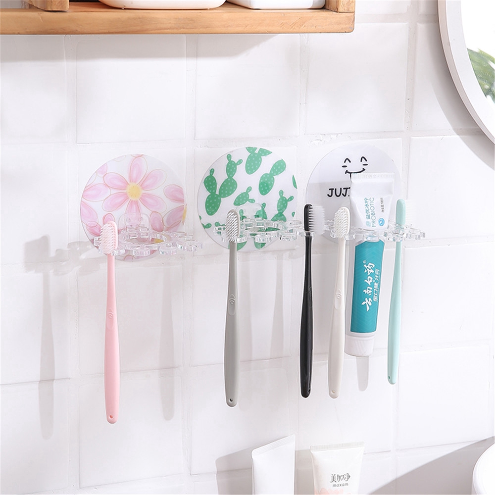 Giá đỡ bàn chải đánh răng gồm 3 màu dễ thương xinh xắn