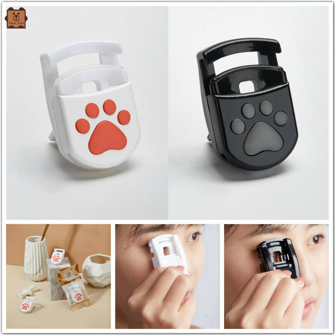 [Hàng mới về] Dụng cụ bấm uốn lông mi màu trắng và đen lâu dài dễ mang theo cho người mới bắt đầu