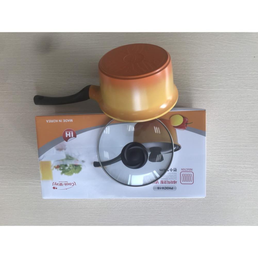 Bộ nồi đa năng ceramic chống dính đáy từ CookWay Hàn Quốc siêu bền size 18-20-24cm