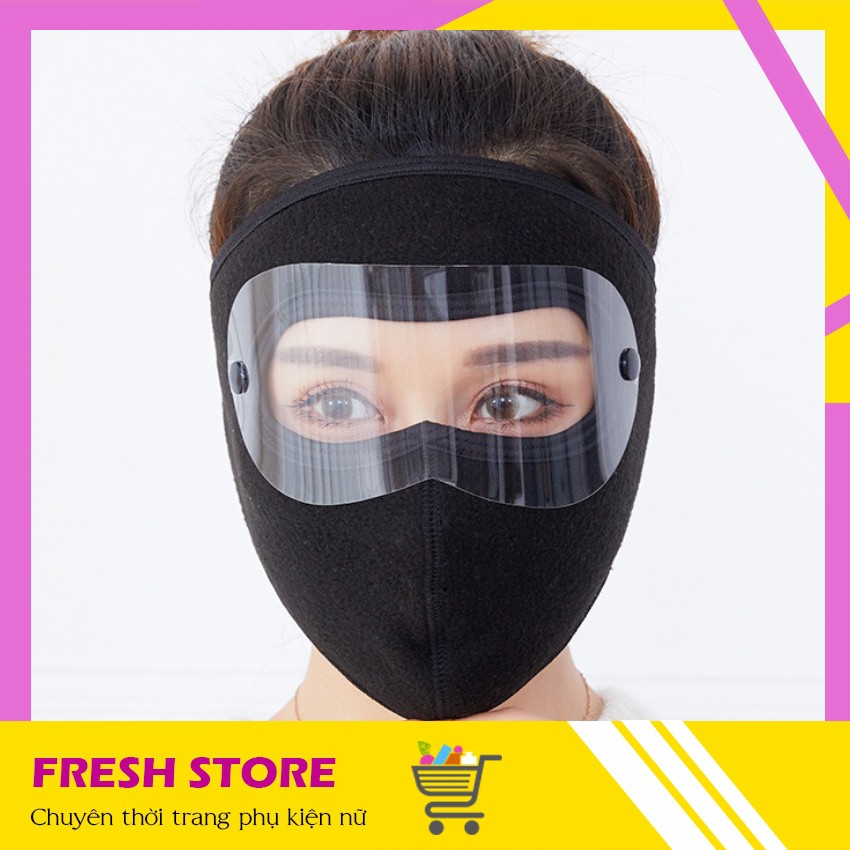 Khẩu Trang Ninja Nin Ja Nam Nữ Vải Nỉ Che Kín Mặt Mắt Chống Bụi Chống Nắng Chống Rét Có Kính KTN01KHNX - Freshstore | BigBuy360 - bigbuy360.vn