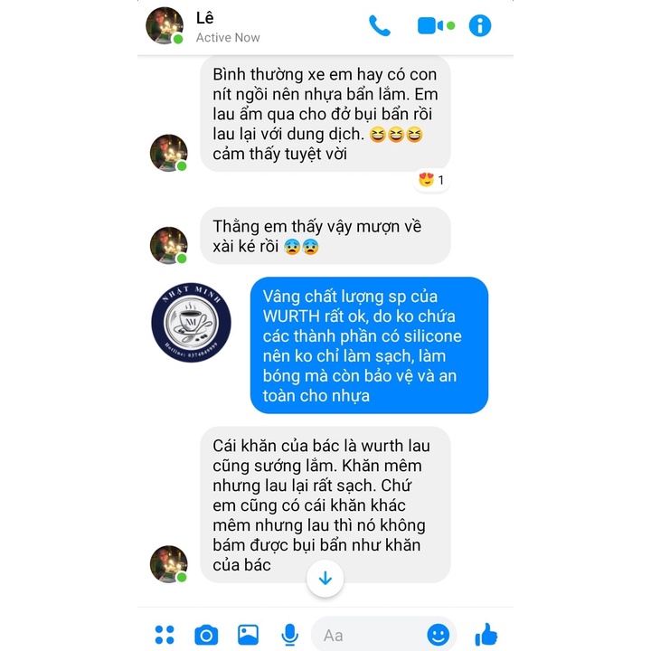 VỆ SINH NỘI THẤT HOẠT TÍNH WURTH 500ML