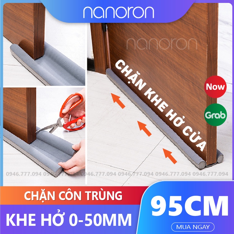 Nẹp xốp chắn khe cửa  Ron chặn khe hở chống ồn, chống côn trùng, chống thoát hơi gió điều hòa NANORON