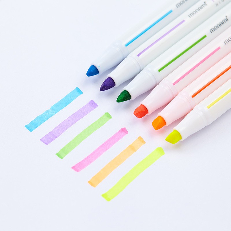 Bút/ Viết dạ quang - đánh dấu trang Monami màu Pastel - bút highlight