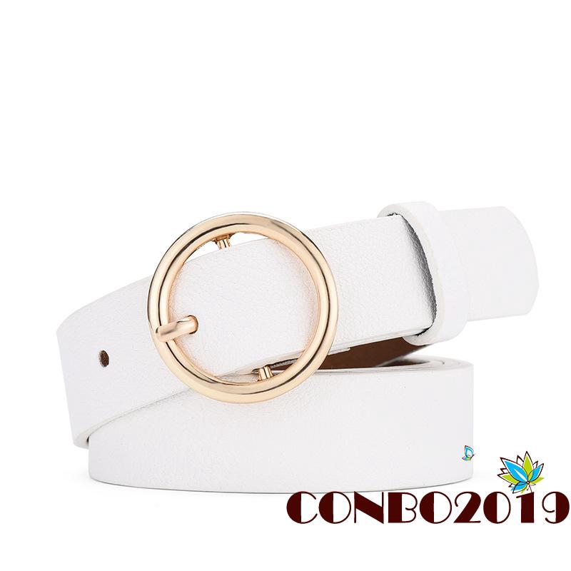 Thắt lưng da khóa vuông thời trang cho nữ