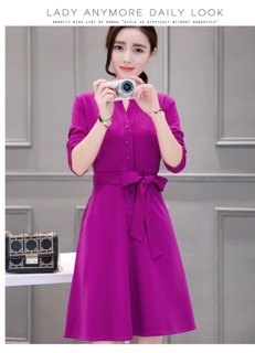 ĐẦM CÔNG SỞ CỔ TRỤ CÀI CÚC THẮT NƠ EO CAO CẤP