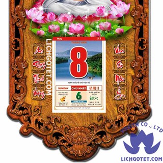 BLOC LỊCH GỖ QUAN ÂM V9