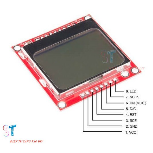 Module LCD5110 Nền Xanh Chữ Đen