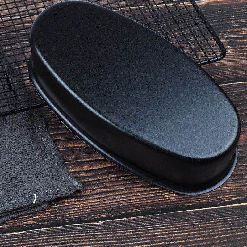 Khuôn oval Bầu dục nhôm đúc cao cấp chống dính màu đen