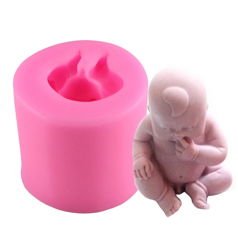 Khuôn Silicone Làm Bánh Tạo Hình Em Bé 3D Độc Đáo Tiện Dụng
