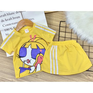 10-22kg Set bộ giả váy bé gái đồ bộ bé gái