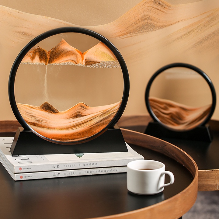 Tranh cát 3D chuyển động đồng hồ cát nghệ thuật trang trí decor bàn làm việc,góc học tập ,quà tặng sinh nhật.