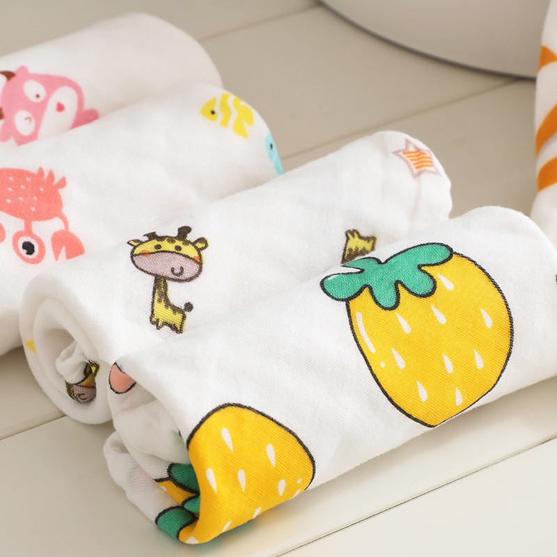 Khăn Mặt Cotton 6 Lớp Cho Bé Kích Thước 26*26cm