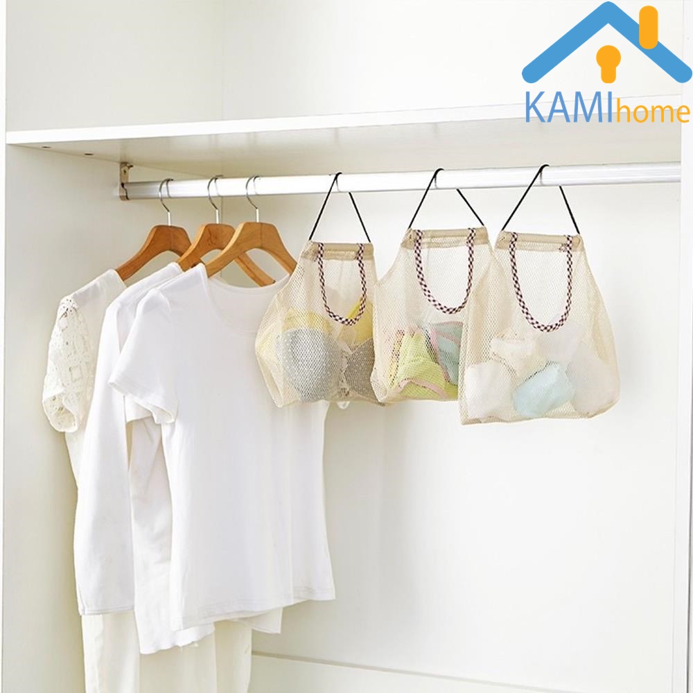 Túi giỏ lưới treo đựng đồ khô hành tỏi khoai...cỡ 30x40cm KM20074