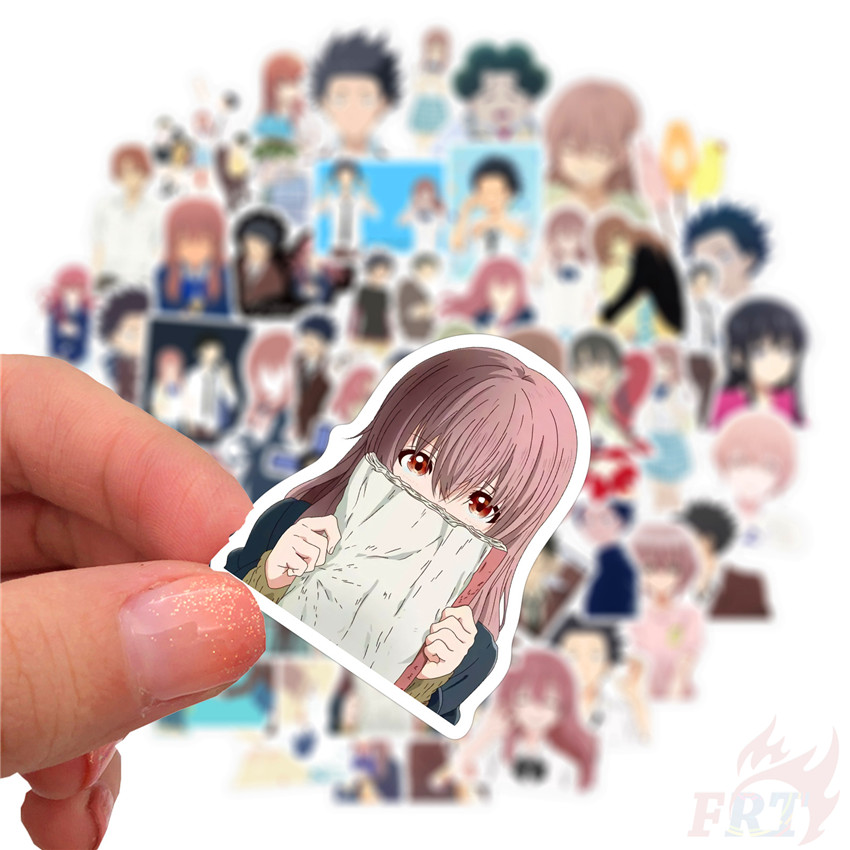 ❉ A Silent Voice／The Shape of Voice - Anime Ishida Shouya Nishimiya Shouko Stickers ❉ 50Pcs/Set Waterproof DIY Fashion Decals Doodle Stickers