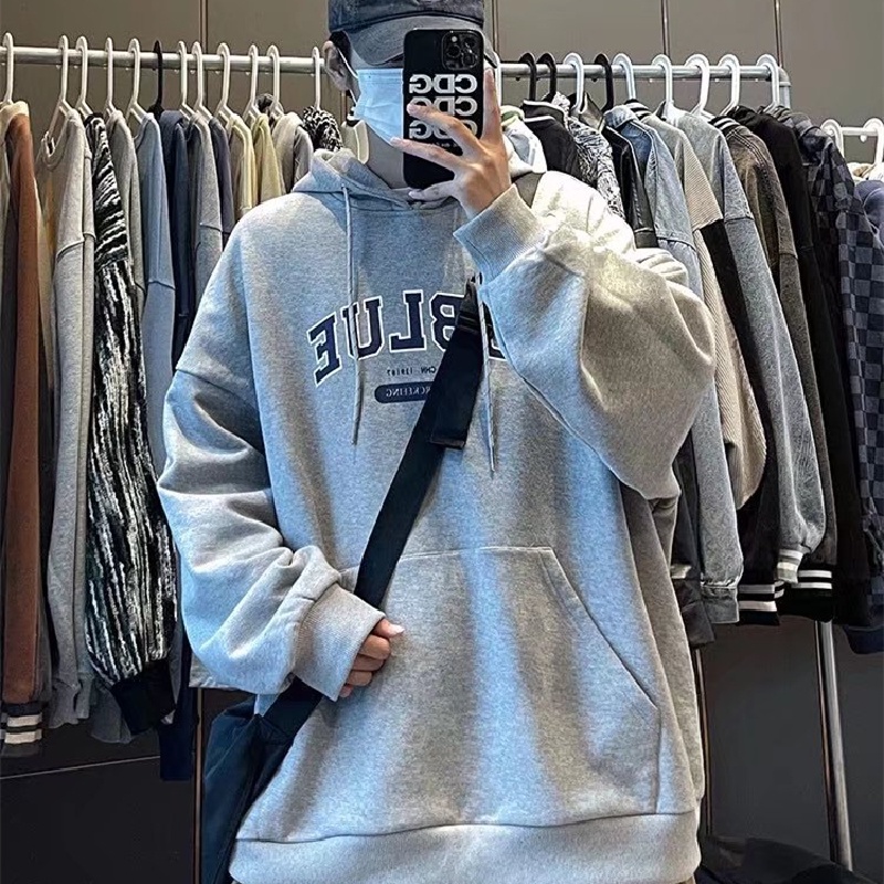 Áo hoodie Thể Thao Dáng Rộng In Chữ Thoải Mái Thời Trang Nhật Bản Dành Cho Nam Size M-5XL